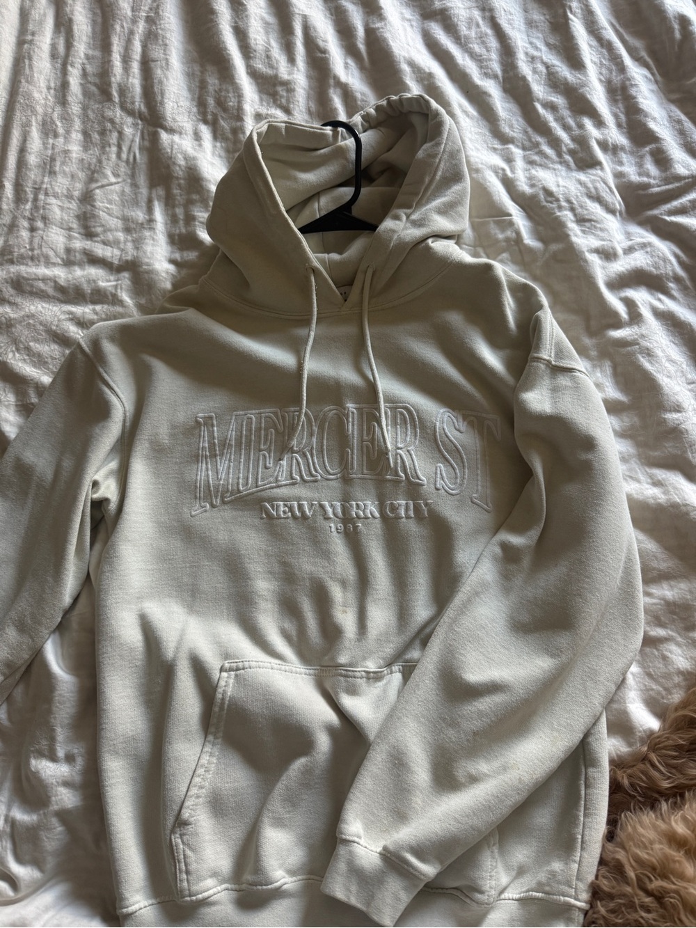 Topshop Cream Mercer St. Pullover Hoodie